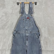 Vtg Dickies Pin Stripe Conductor Overalls Bibs 34x30 fit 34x26 Distressed Y2K
