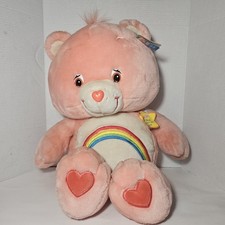 26" Care Bears Cheer Bear Rainbow Jumbo XL Plush Stuffed Animal Toy Vintage 2002