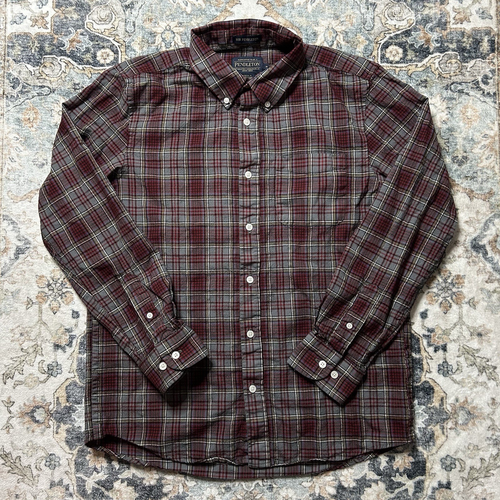 Pendleton Sir Pendleton Shirt Button Flannel Plai… - image 1