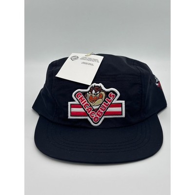 Vintage 1998 Chicago Bulls Taz Looney Tunes Nylon Hat Kids 5 Panel Strapback Cap