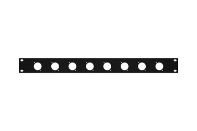 OSP Cases | Metal Rack Panel | 1-Space | 8 D-Series Punch-Out's