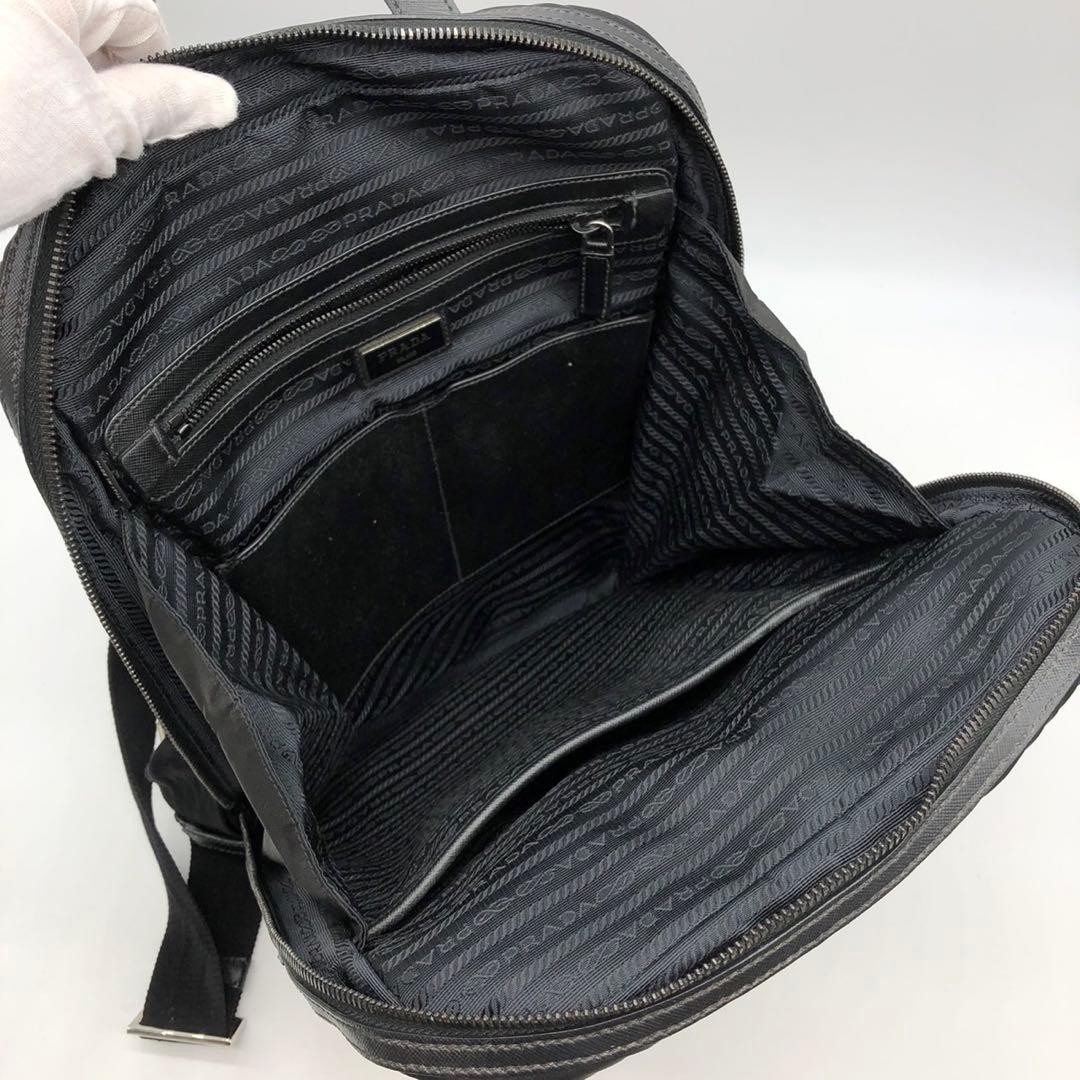 Current Prada 2-way backpack with triangle logo, … - image 10