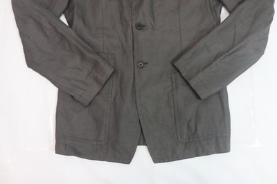 Dries Van Noten Linen Jacekt 48 Gray Belgium From Japan 239