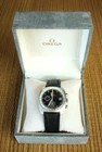 SHARP OMEGA SEAMASTER CHRONOGRAPH BLACK DIAL STAINLESS WATCH PLONGEUR STRAP BOX