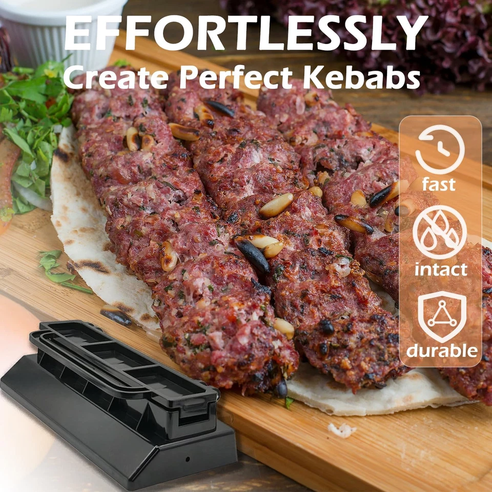 Máquina de prensa para hacer kebab, molde grande para pinchos Kabob, manual barbacoa cordero mea Foto 2 de 4