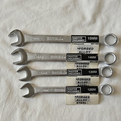 Master Mechanic Set 4 Metric Combination Wrench 12 13 14 15 mm Professional 6115