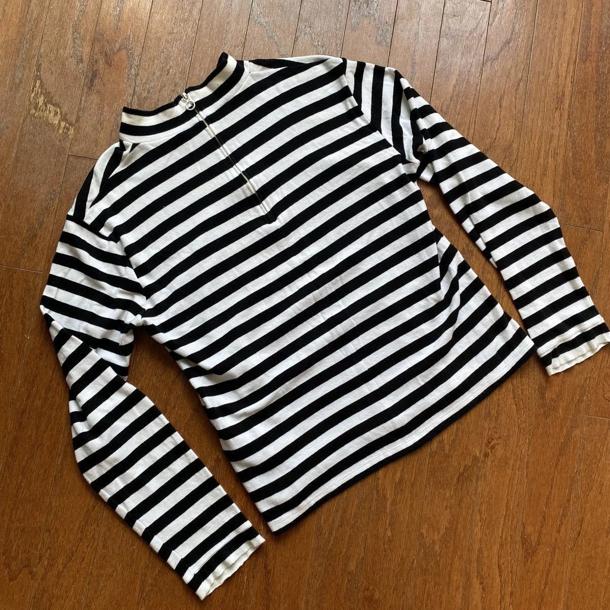 GOLDEN GOOSE Gol Goose quarto zip a righe manica lunga