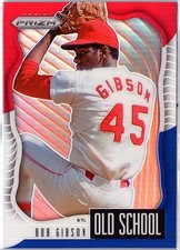 2021 Panini Prizm #OS-3 Bob Gibson Old School Red/White/Blue Prizm