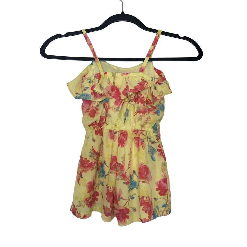 Pantalones cortos sin mangas Guess Los Angeles para niñas pequeñas talla 4 florales de una pieza Foto 2 de 4