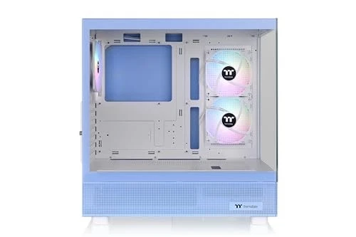 Argb Hydrangea Blue Mid Tower Computer Chassis With Tempered Glass Fans Usb 3.2 - Image 3 of 4