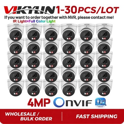1-30pcs Vikylin 4MP POE Camera Outdoor Full Color +IR Wired Onvif Microphone Lot