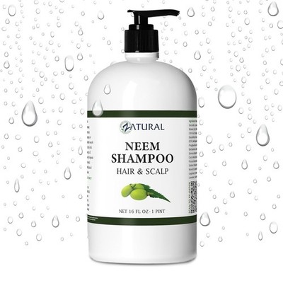 Zatural - Naked Neem Shampoo Natural Soothing Scalp Shampoo - 16oz