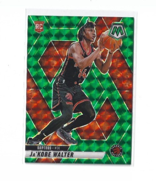2024-25 Panini Mosaic Ja'Kobe Walter #234 Green Mosaic Prizm (RC) Raptors