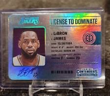 20-21 Panini Contenders LeBron James #23 License To Dominate Los Angeles Lakers