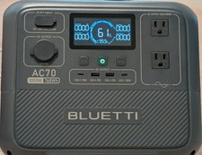 BLUETTI AC70 Portable Power Station 1000W 768Wh Generator for Road Trip Off-Grid