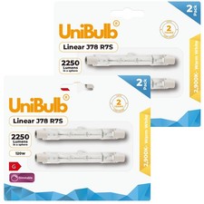 UniBulb Halogen R7S 78mm 120W Outdoor Floodlight / Security Light Bulbs – 4