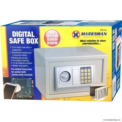 GROSSER DIGITALER STAHLSAFE ELEKTRONISCHE SICHERHEIT BÜRO GELD BARGELD SCHUTZBOX + SCHLÜSSEL