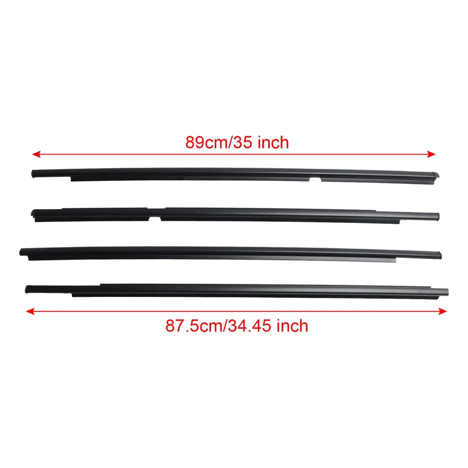 🚖4pcs Outer Door Glass Weatherstrip Moulding For Toyota Yaris Vitz 2005~2010 Foto 2 de 4