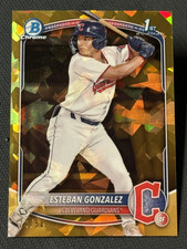 2025 Bowman Chrome 1st GOLD SAPPHIRE REFRACTOR Esteban Gonzalez 23/50
