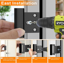 Home Security Door Reinforcement Lock, Upgraded Front Door Locks for Kids Saf...