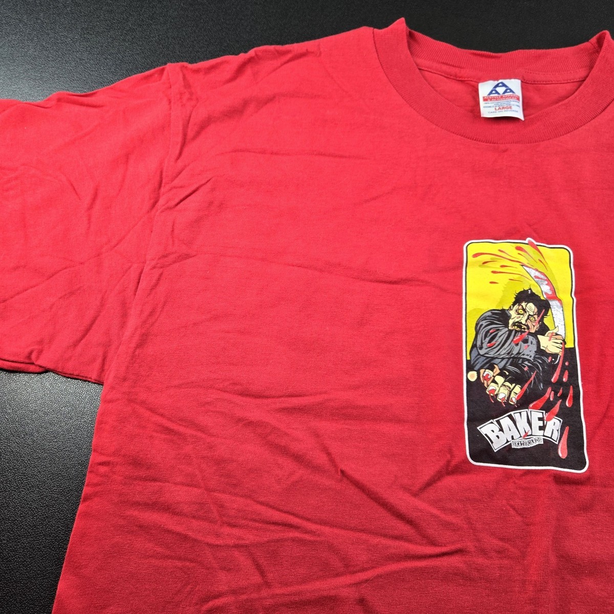 90s Dustin Dollin Jim Greco Slasher Baker Skateboards Tee Sz L 