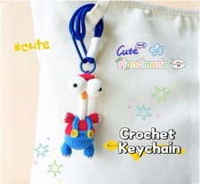 Handmade Crochet Keychain Chicken Animal Theme Doll Toys Cute Bag Charm Gift NEW
