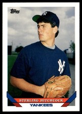 1993 Topps Sterling Hitchcock Rookie New York Yankees #530