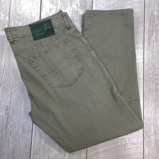 Jacob Cohen Mens Tailored Handmade Type 688 Pants Size 40x30 Green Slim Straight