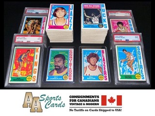1974 75 Topps Basketball Set 8 PSA Extras/ Walton Rookie RC Chamberlain Kareem