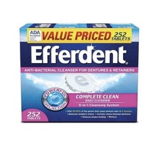 Efferdent Anti-Bacterial Denture Cleanser Value Pack 252 Tablets