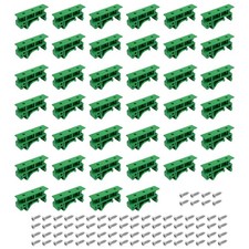 20 Pairs PCB DIN C45 Rail Mounting Adapter Circuit Board Bracket Clip 1.38 Inch