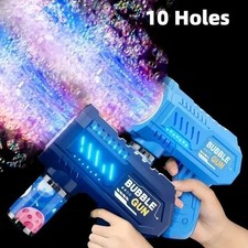 New Kids Electric Bubble Gun 10 Hole Automatic Bubble Blower Fast Shipping