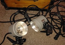 2 Dynalite 2040 Flash Heads With Extension Co...