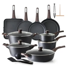 Pots and Pans Set Non stick, Non toxic Healthy Induction Cookware Sets, 26 Pc...