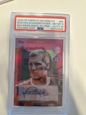 Topps FC Bayern München Bastian Schweinsteiger Auto 72/99 PSA8