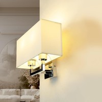 Moderne Wandleuchte Mit Stoffschirm FüR Wohnzimmer Esszimmer Wandlampe Leuchte