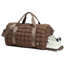 Quilted Duffel Bag for , Puffer Gym Duffle Bag with Shoe Compartment Lightwei...