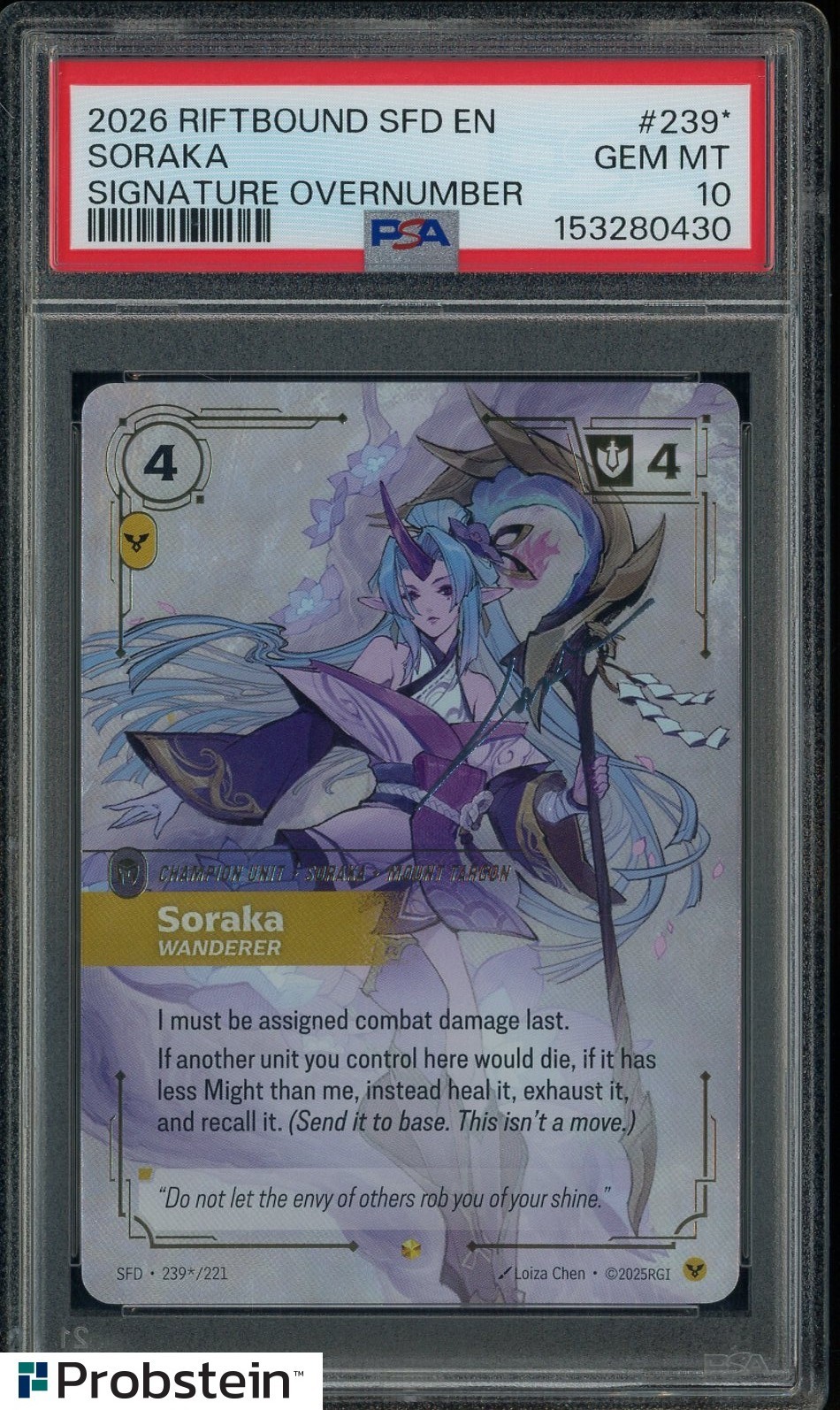 Soraka - Wanderer 2026 Spiritforged #239*/221 Signature Showcase