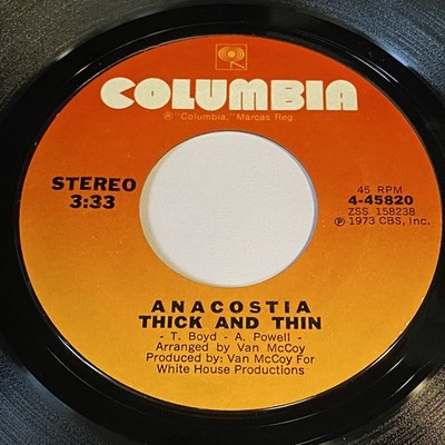Anacostia: I Just Wander / Thick And Thin 45 - Columbia - Funk/Soul