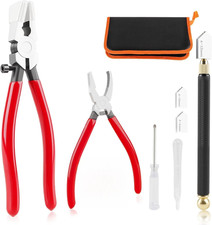 JIOUXIP Glass Cutter Kit, Upgrade Glass Running Breaking Pliers, 2-20MM Glass Cu