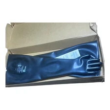 HONEYWELL North 8B3032A/10H Glove-Box 30 Mil Butyl Neoprene Gloves Black 10 1/2