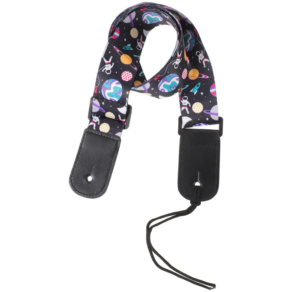 Sangle de guitare pour enfants extrémité en cuir véritable et bandoulière en