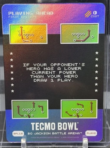 Playing Ahead Plays 2026 Battle Arena Tecmo Bowl Bonus Foil Play BPL13 SSP🔥
