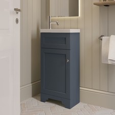400mm Blue Freestanding Cloakroom Vanity Unit with Basin -  BUN/BeBa_25840/77257