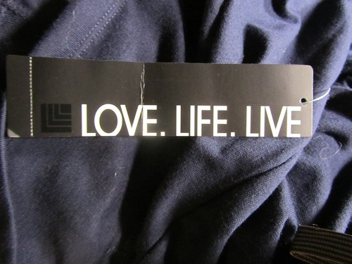 LOVE.LIFE.LIVE Giacca donna full zip con cappuccio track, blu/rosso, taglia M nuova reg $68 - Foto 8 di 8