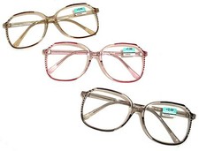 OVERSIZE OVERSIZED READING GLASSES CHEATERS SPECS - BROWN - GRAY/GREY OR PINK