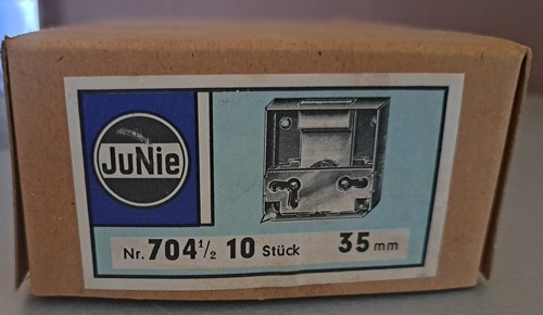 JuNie furniture lock deadbolt lock screw - on lock No. 704 with key 35 mm New - Picture 1 of 4