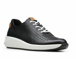 clarks womens black trainers