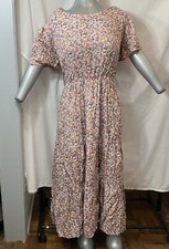 Nemidor Maxi Dress Women's 16 (Plus) Boho Ditsy Floral Causal Layered Flared