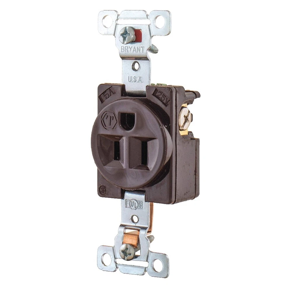 Nylon marrón receptáculos y Enchufes eléctricos